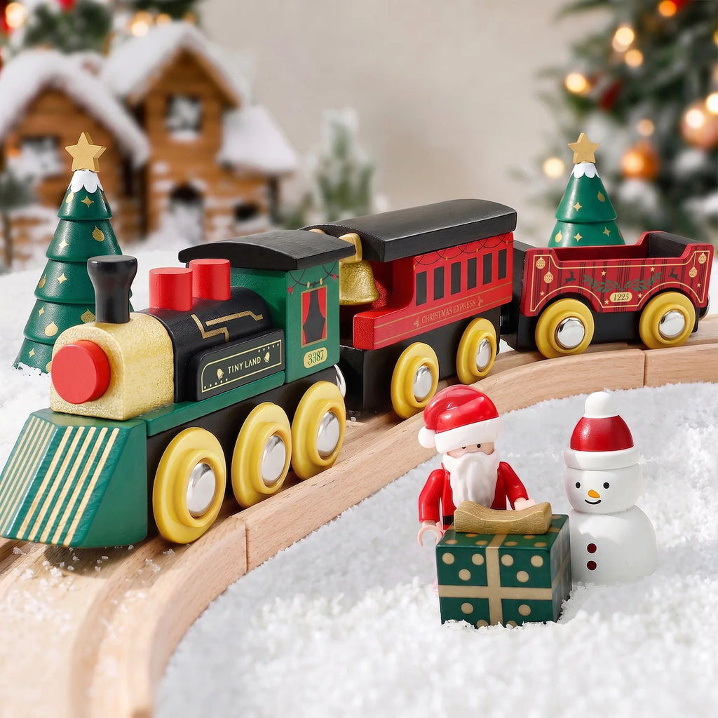 Tiny Land® Christmas Express Wooden Train Accessory Set