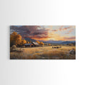 Sunset Ranch Framed Canvas Print