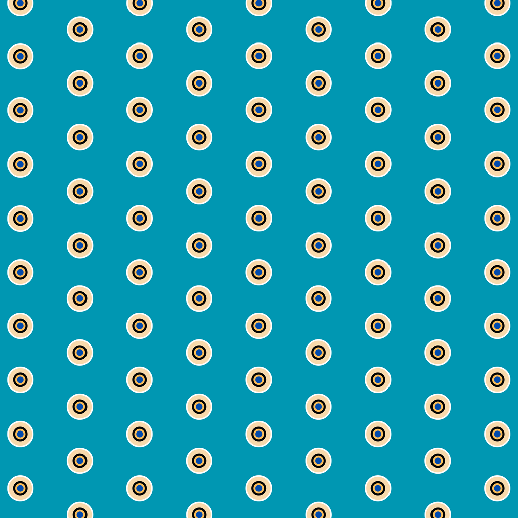 Raaga Napkins - Cobalt Target Print - Hand Printed - Set of 4