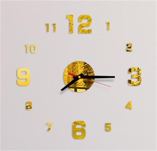 3D Creative Acrylic Mirror Wall Clock  Wall Acrylic Clock Luxury Big Size Wall Stickers