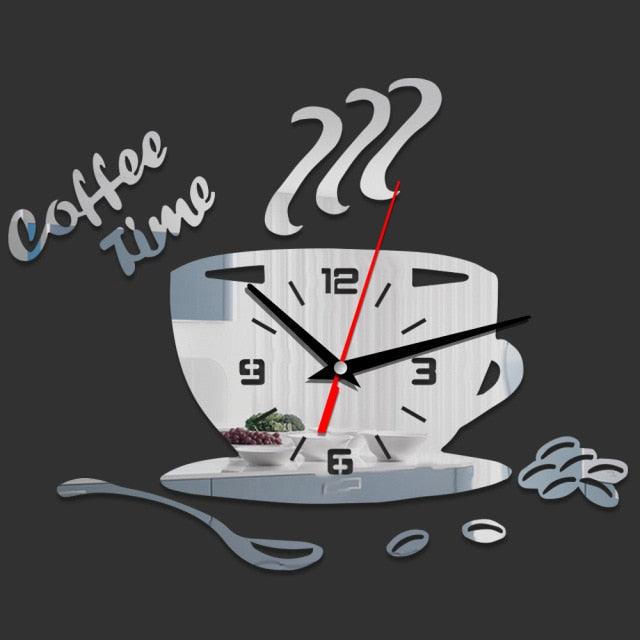 3D Creative Acrylic Mirror Wall Clock  Wall Acrylic Clock Luxury Big Size Wall Stickers