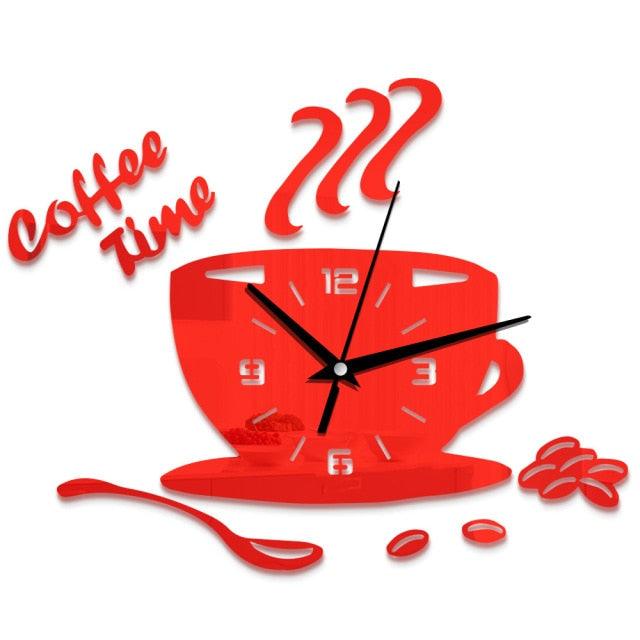 3D Creative Acrylic Mirror Wall Clock  Wall Acrylic Clock Luxury Big Size Wall Stickers