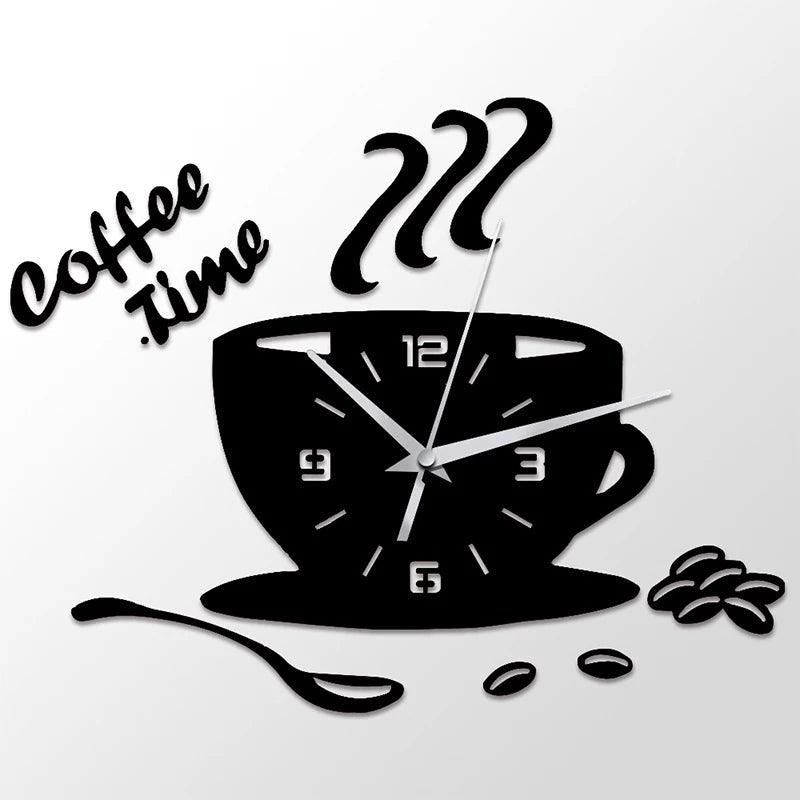 3D Creative Acrylic Mirror Wall Clock  Wall Acrylic Clock Luxury Big Size Wall Stickers