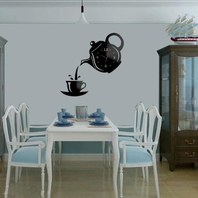 3D Creative Acrylic Mirror Wall Clock  Wall Acrylic Clock Luxury Big Size Wall Stickers