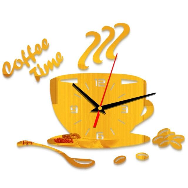 3D Creative Acrylic Mirror Wall Clock  Wall Acrylic Clock Luxury Big Size Wall Stickers