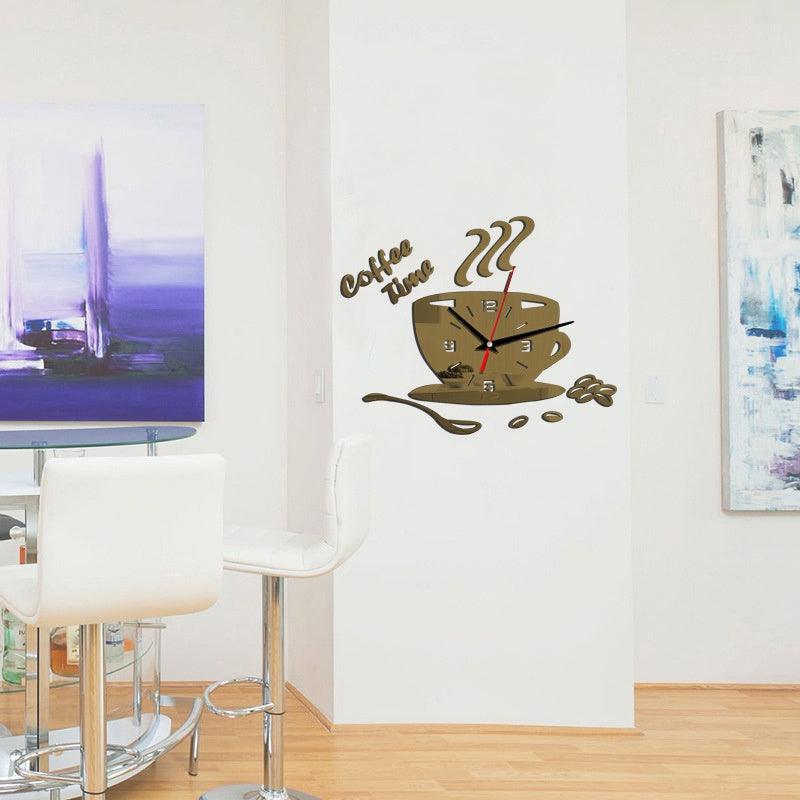 3D Creative Acrylic Mirror Wall Clock  Wall Acrylic Clock Luxury Big Size Wall Stickers