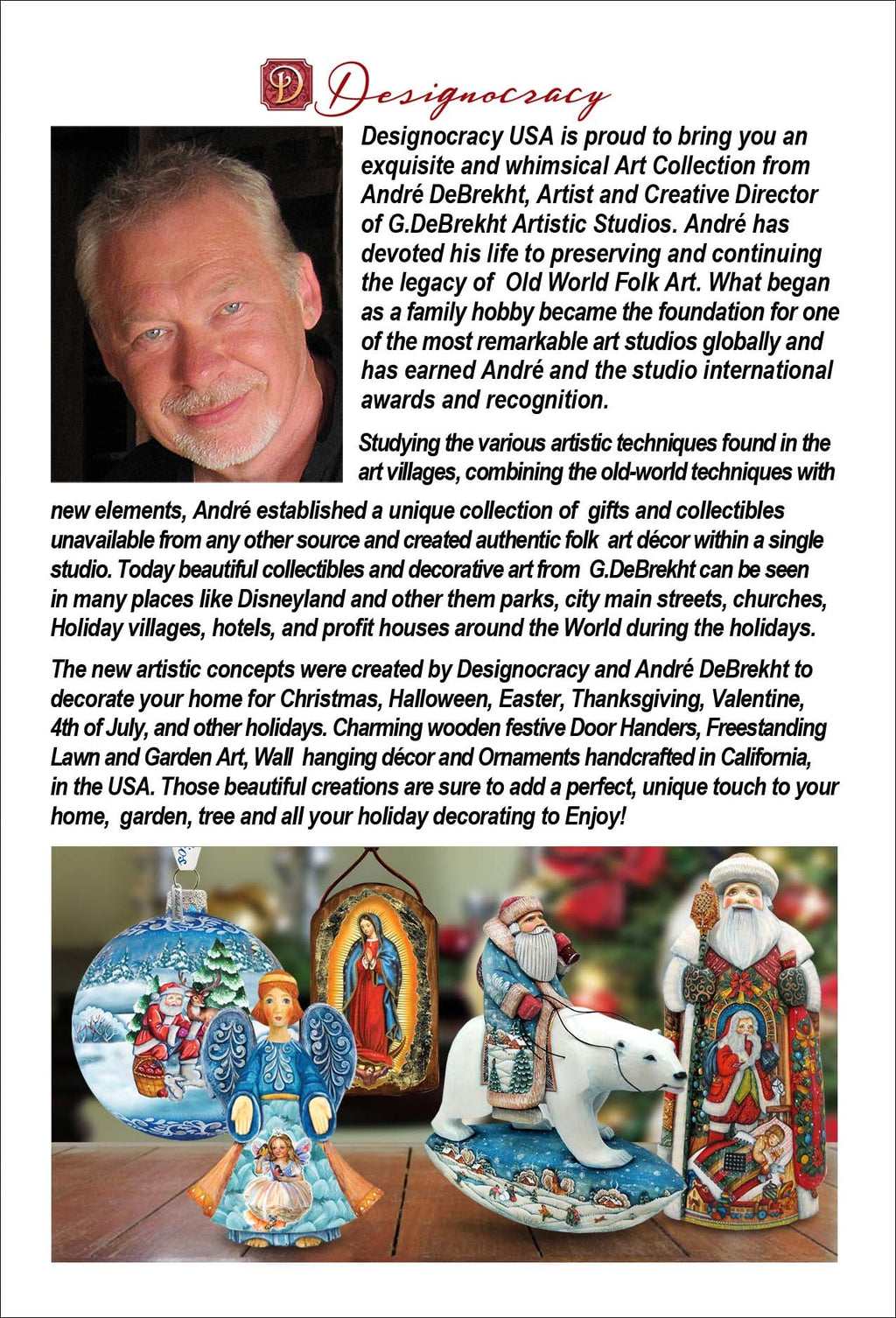 The Beauty That is Alaska Wooden Ornaments by G.Debrekht - Wildlife Holiday Decor - 870029