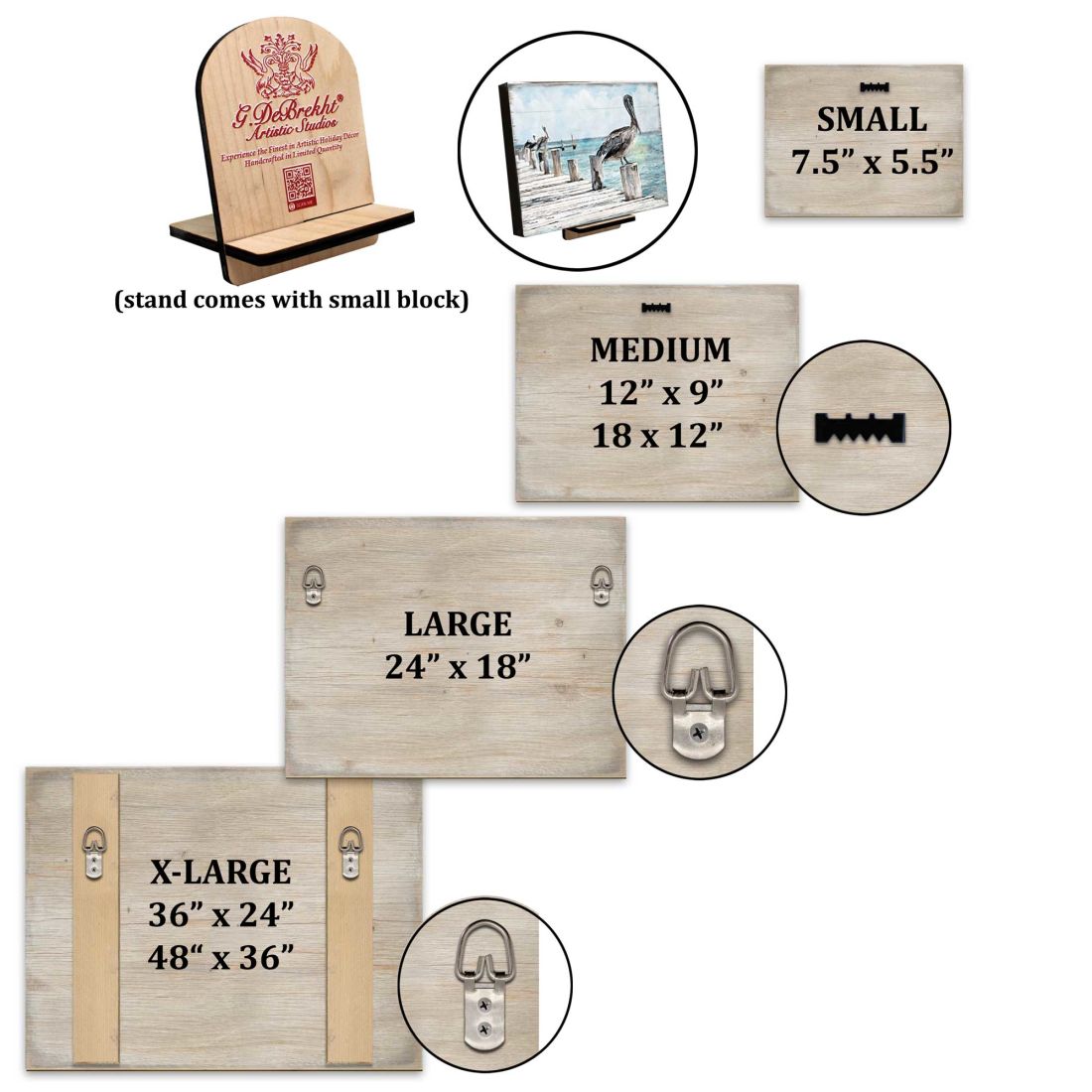Camper Wooden Wall Art - Wildlife Holiday Decor - 8198431B