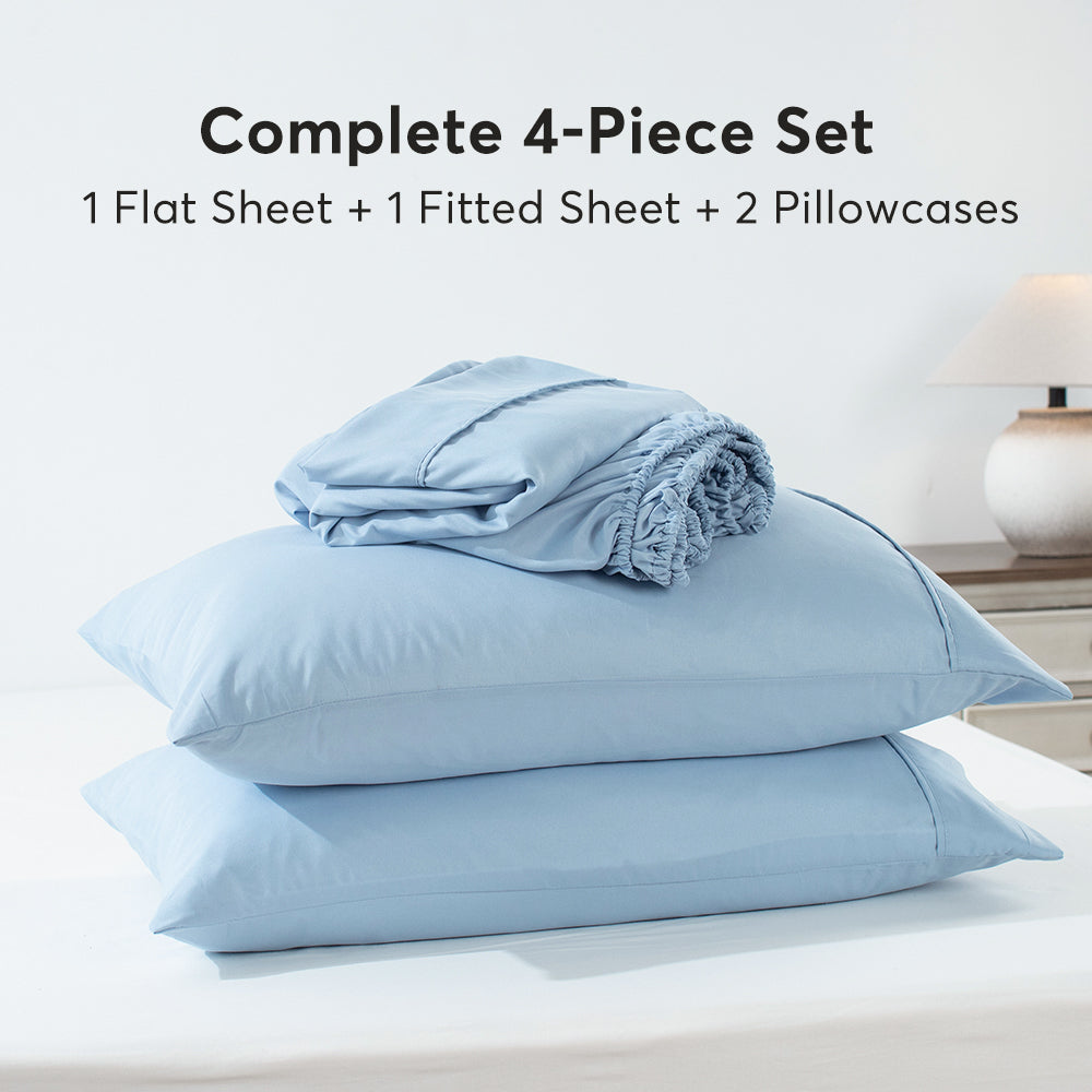 Kasentex Spring Soft Sheet Bedding Set in Deep Pocket, Hypoallergenic and Breathable, Room Decor,