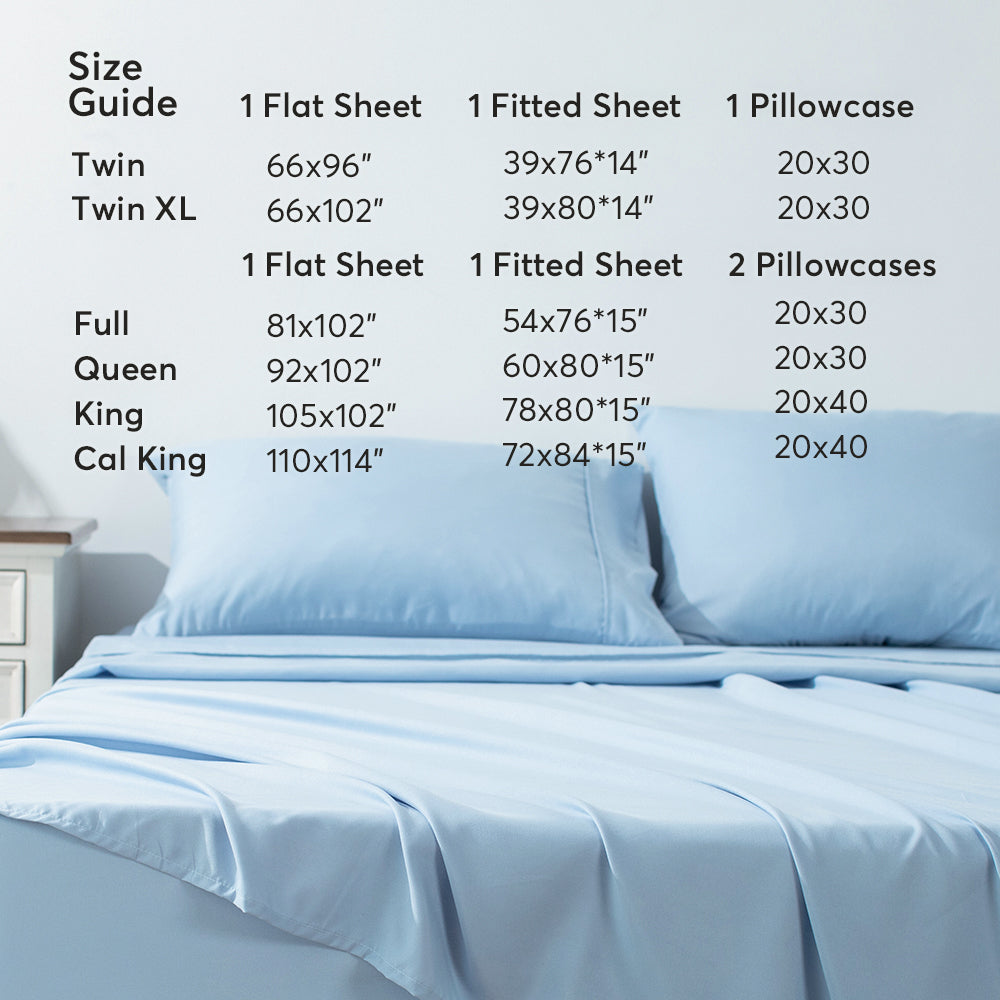 Kasentex Spring Soft Sheet Bedding Set in Deep Pocket, Hypoallergenic and Breathable, Room Decor,