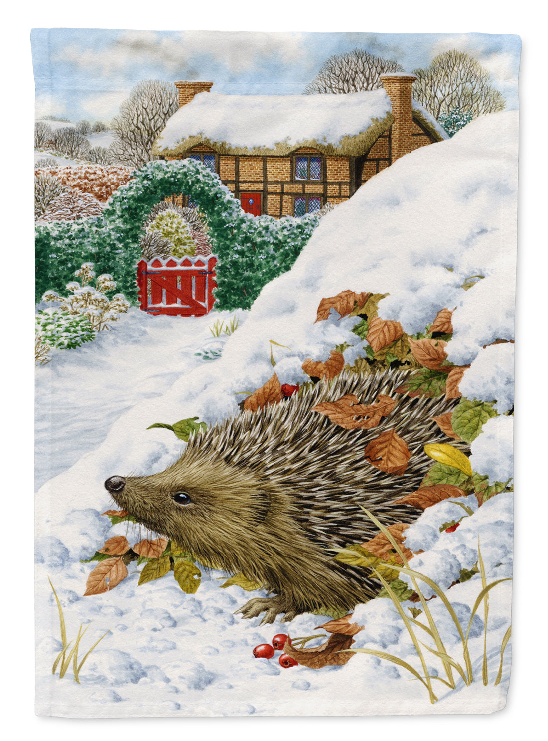 Hedgehog Holiday Garden Flag – Decorative Outdoor Yard Flag ASA2158GF