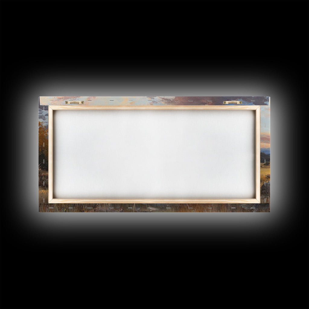Sunset Ranch Framed Canvas Print