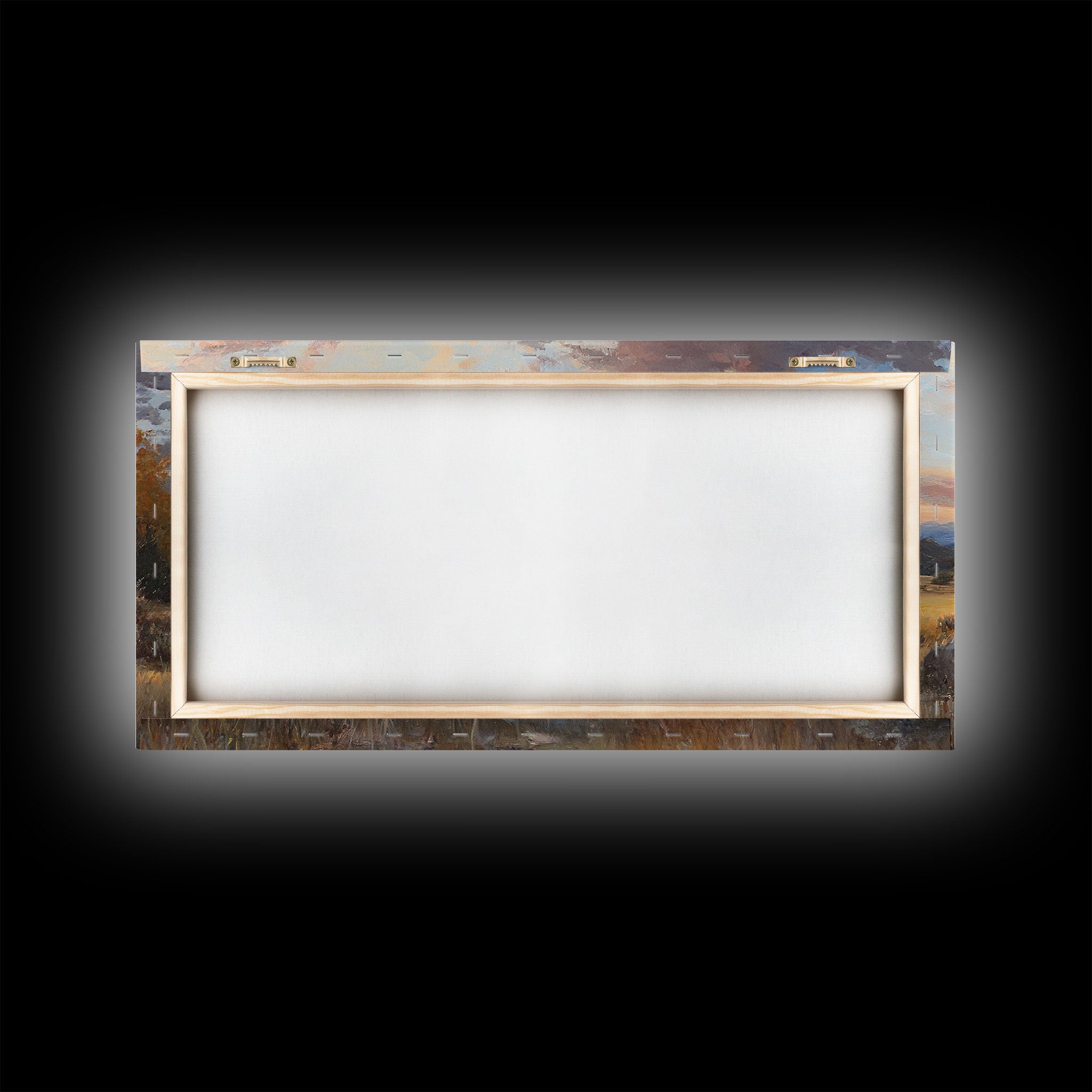 Sunset Ranch Framed Canvas Print