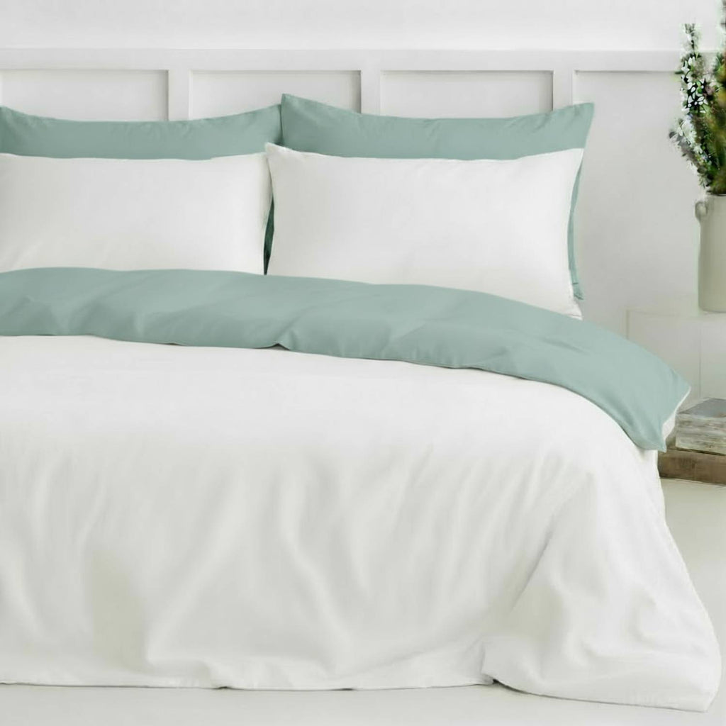 Two-Tone Bamboo Viscose Duvet Cover + 2 Shams Set