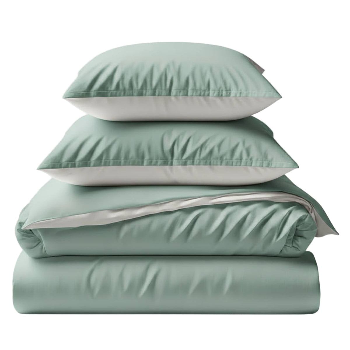Two-Tone Bamboo Viscose Duvet Cover + 2 Shams Set