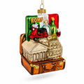Landmarks of Rome, Italy Glass Christmas Ornament