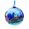Buckingham Fountain, Chicago, Illinois Glass Ball Christmas Ornament 4 Inches