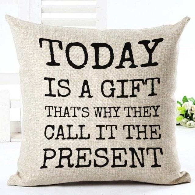 Letter Love Home Cushion Covers Cotton Linen Black White Pillow Cover I Love You Forever and Always Throw Pillow Case Love Letter Pillow Cushion Covers Fashion Home Decor Cover Sofa Bed Nordic Decorative Pillow Case 45x45CM