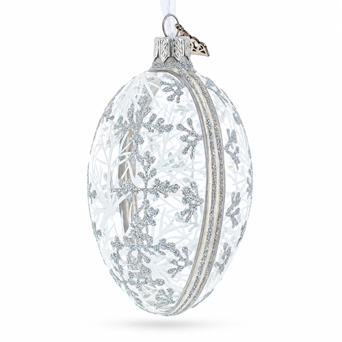 1913 Winter Royal Egg Glass Ornament 4 Inches