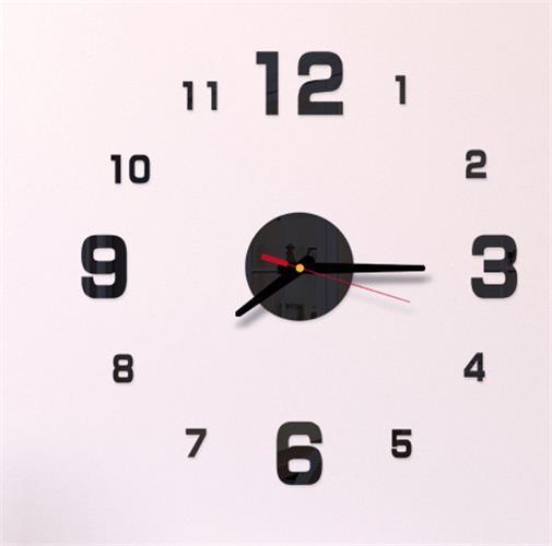 3D Creative Acrylic Mirror Wall Clock  Wall Acrylic Clock Luxury Big Size Wall Stickers