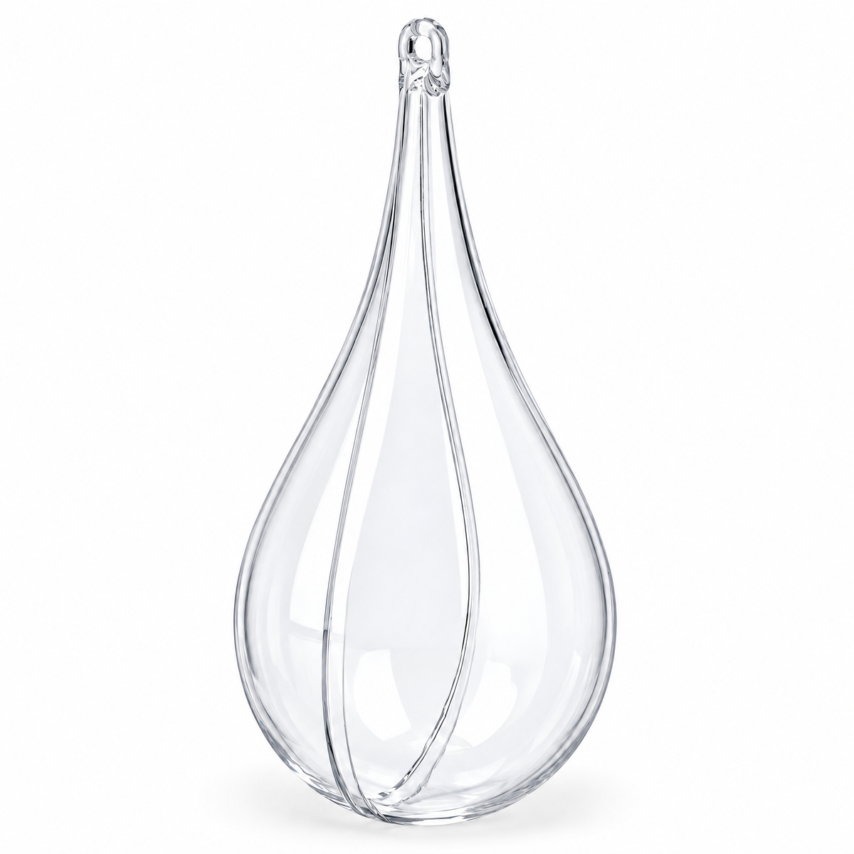 Set of 3 Clear Plastic Waterdrop Ornaments 4.3 Inches (109 mm)