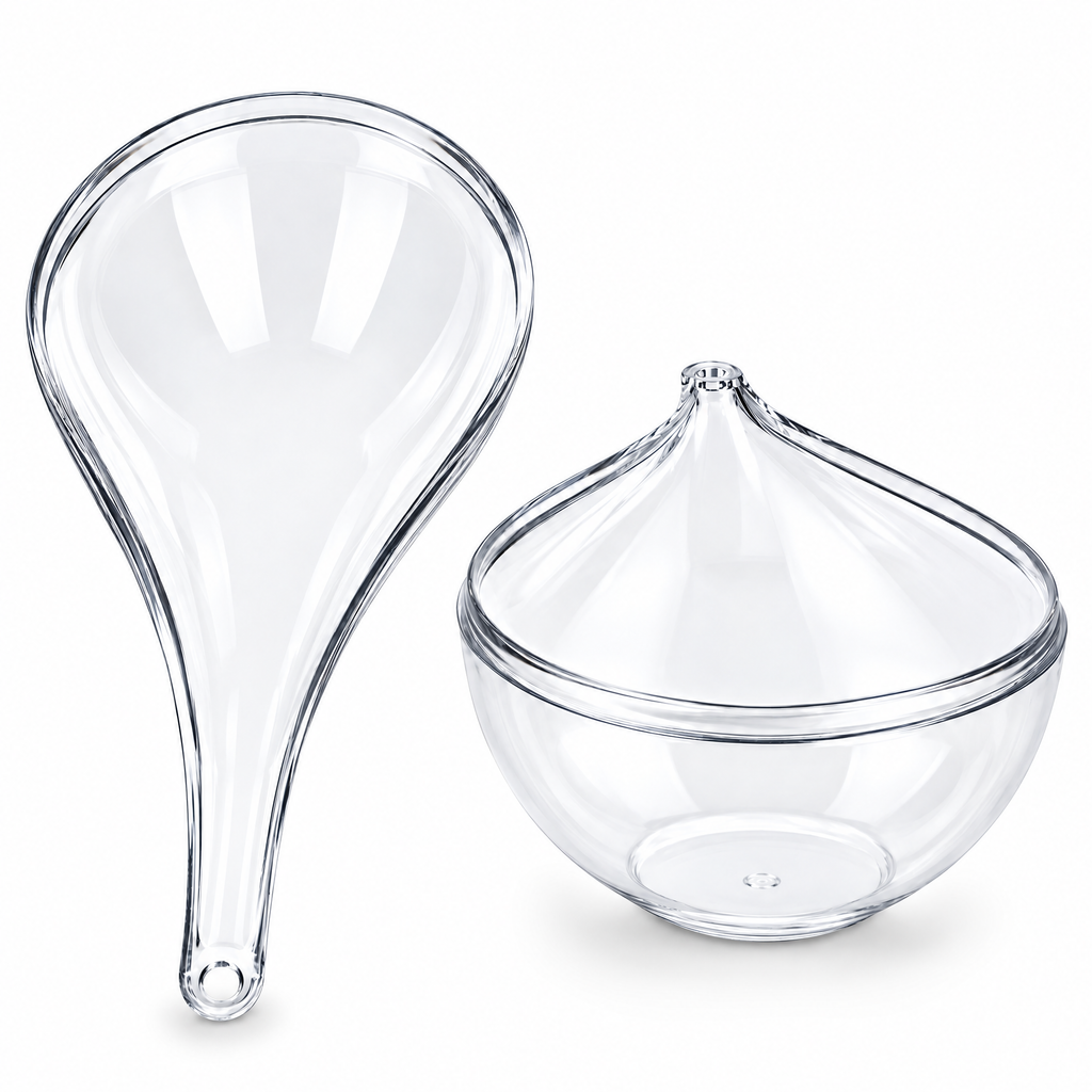 Set of 3 Clear Plastic Waterdrop Ornaments 4.3 Inches (109 mm)