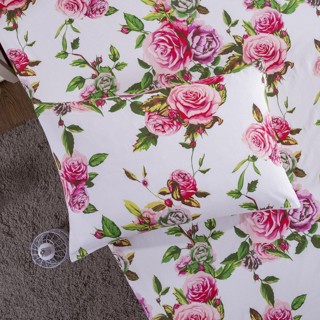 Romantic Fitted Bed Sheet w/ Pillow Cases