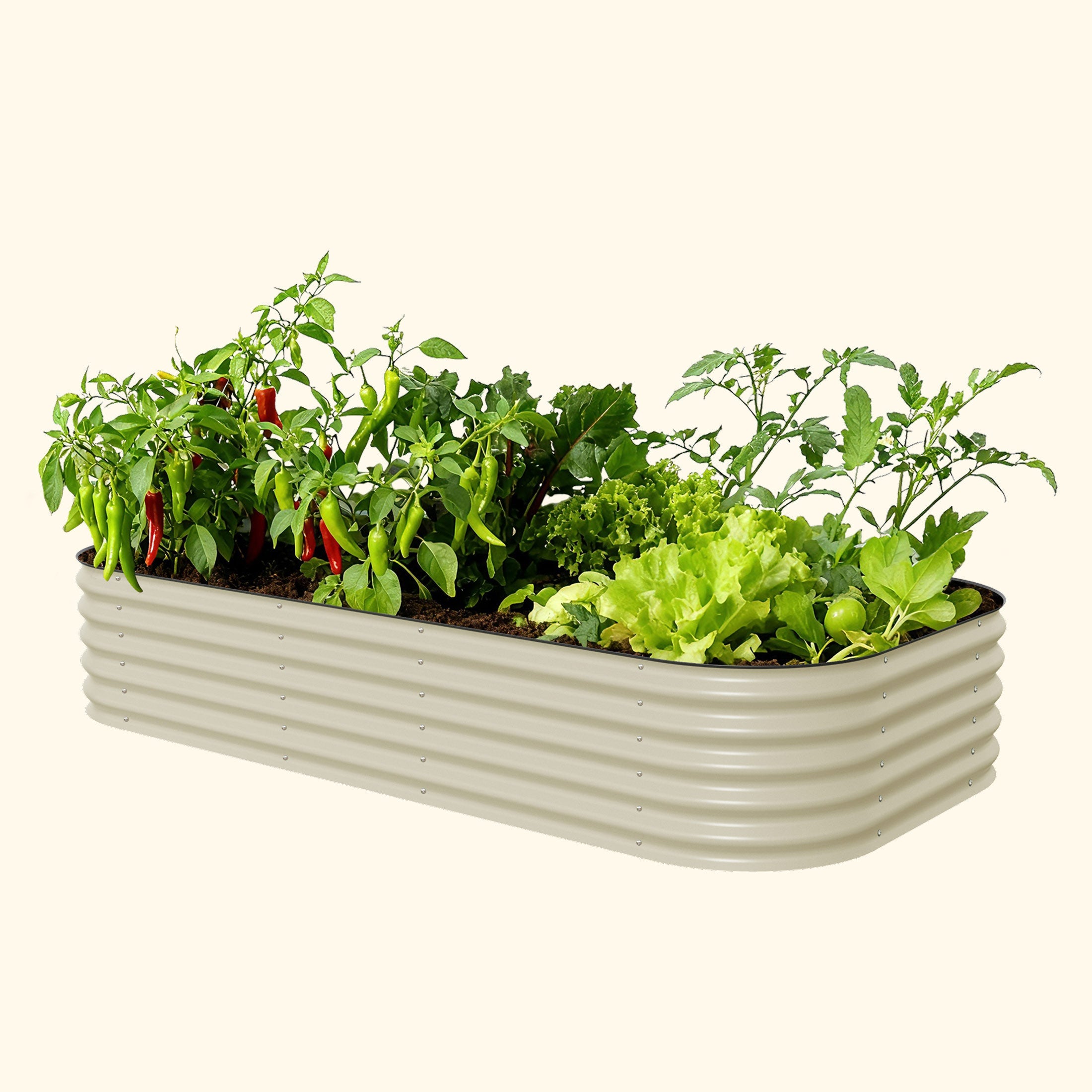 17" Tall 10 In 1 Jumbo Modular Metal Raised Garden Bed Kit