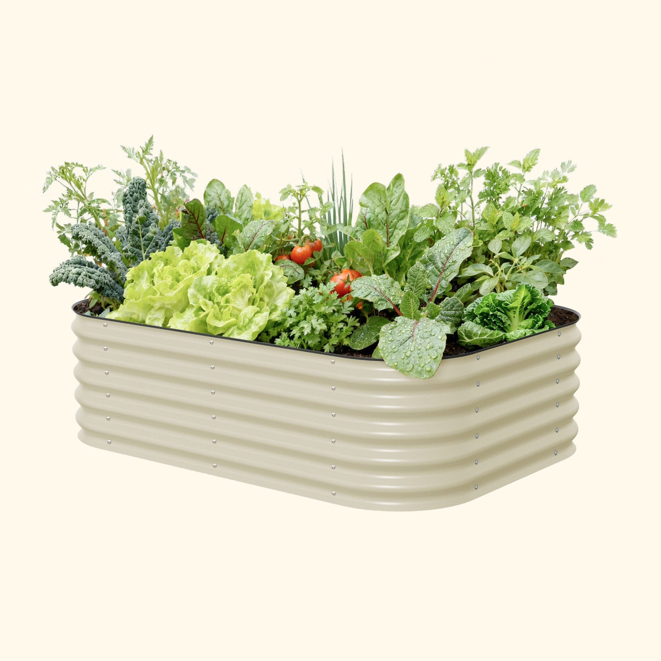 17" Tall 6 In 1 Medium Modular Metal Raised Garden Bed Kit